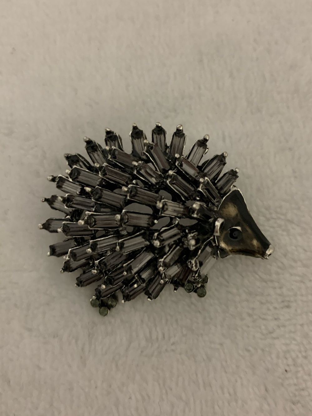 Hedgehog Crystal Pin Brooch & Pendant